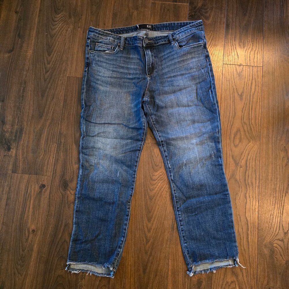 Reese Fab Ab High Waist Ankle Slim Straight Leg Jeans Size 16